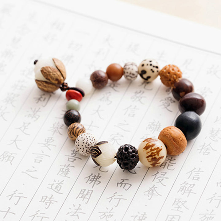 Buddha Stones Bodhizaad Lotus Wijsheid Vrede Pols Mala Armband - image 14