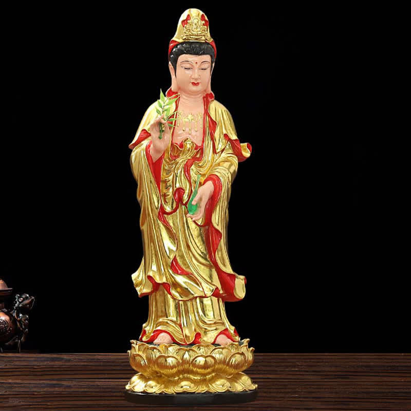Buddha Stones Chenrezig Bodhisattva Avalokitesvara beeldje Harmonie Harsbeeld Huisdecoratie - image 1