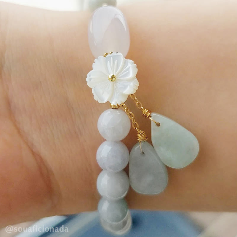 Buddha Stones Natuurlijke witte jade Armband - image 6