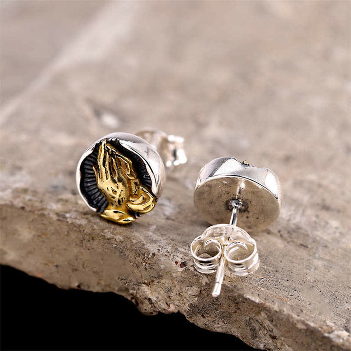 Buddha Stones Namaste Equality Oorbellen van 925 sterling zilver - image 2
