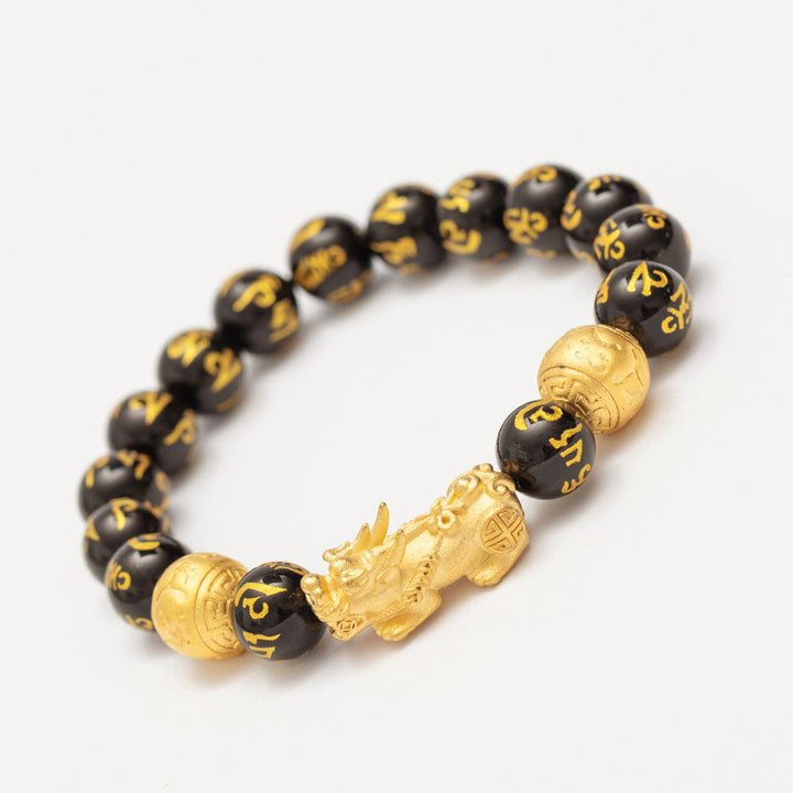 Buddha Stones Feng Shui PiXiu Obsidiaan Rijkdom Armband - image 12