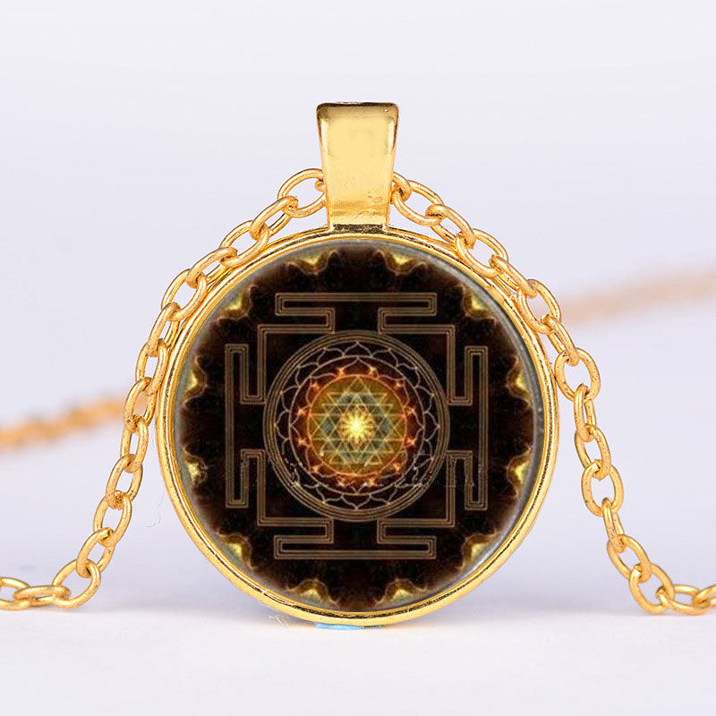 Heilige Sri Yantra Tijd Edelsteen Ketting - image 3