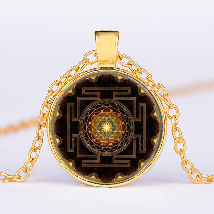 Heilige Sri Yantra Tijd Edelsteen Ketting - image 3
