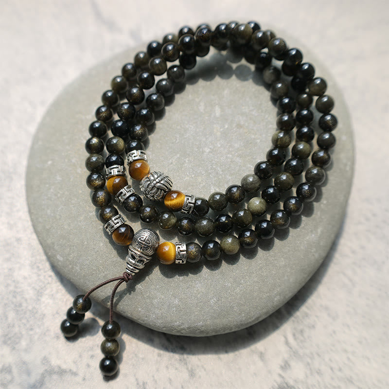 Gouden Obsidiaan Energie Armband Ketting - image 3