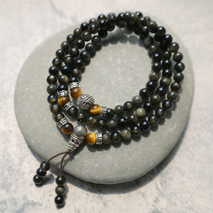 Gouden Obsidiaan Energie Armband Ketting - image 3