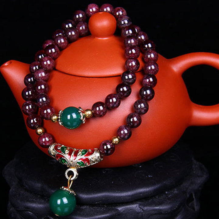 Buddha Stones Natuurlijke granaat Armband - image 2