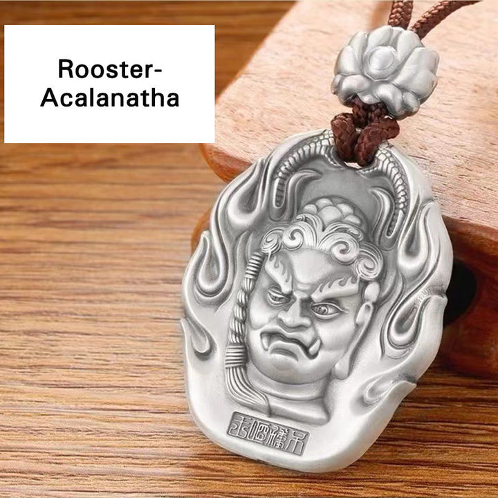 Buddha Stones Chinese dierenriem geboorte Boeddha Om Mani Padme Hum Lotus Mededogen Ketting - Haan-Acalanatha - image 15