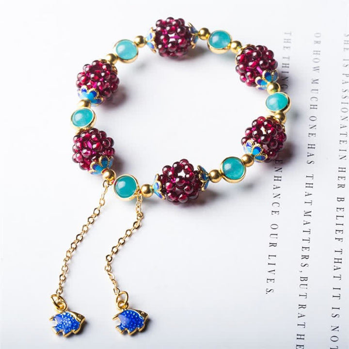 Buddha Stones Tibetaanse granaat Armband voor rust en ontspanning - image 9