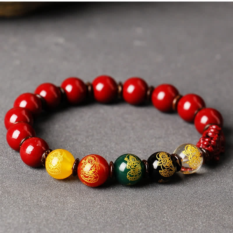 Buddha Stones God van de Rijkdom Cinnabar PiXiu Armband - image 1
