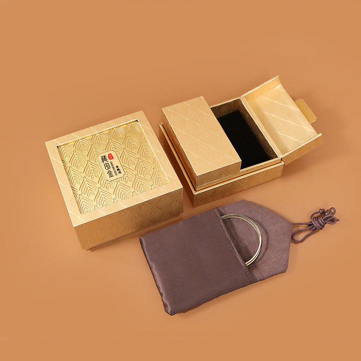 Retro sieraden opbergdoos met verenpatroon, geschenkdoos - image 8