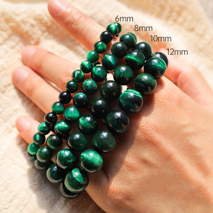 Buddha Stones Armband met tijgeroog-energie voor groei en genezing. - image 1