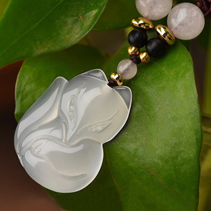 Buddha Stones Chalcedoon vos roze kristallen kraal harmonie Ketting hanger - image 6