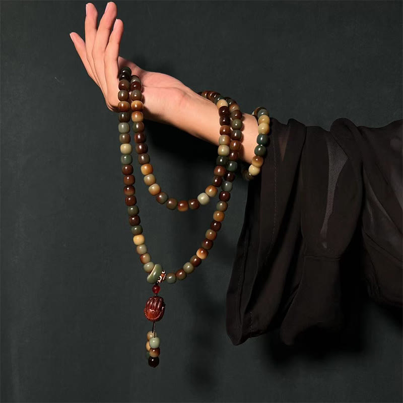 Buddha Stones 108 Mala kralen Bodhizaad Vrede Wijsheid Armband Pols Mala Zak Mala - 8* 10mm*108 kralen Mala - image 0