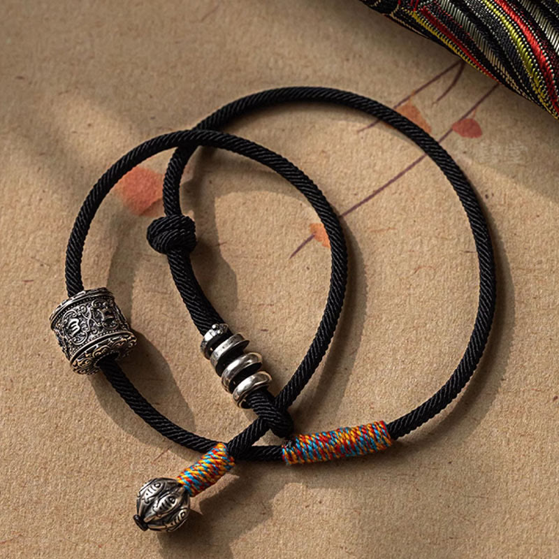 Buddha Stones Tibetaans Om Mani Padme Hum gegraveerd amulet dubbele Armband - image 13