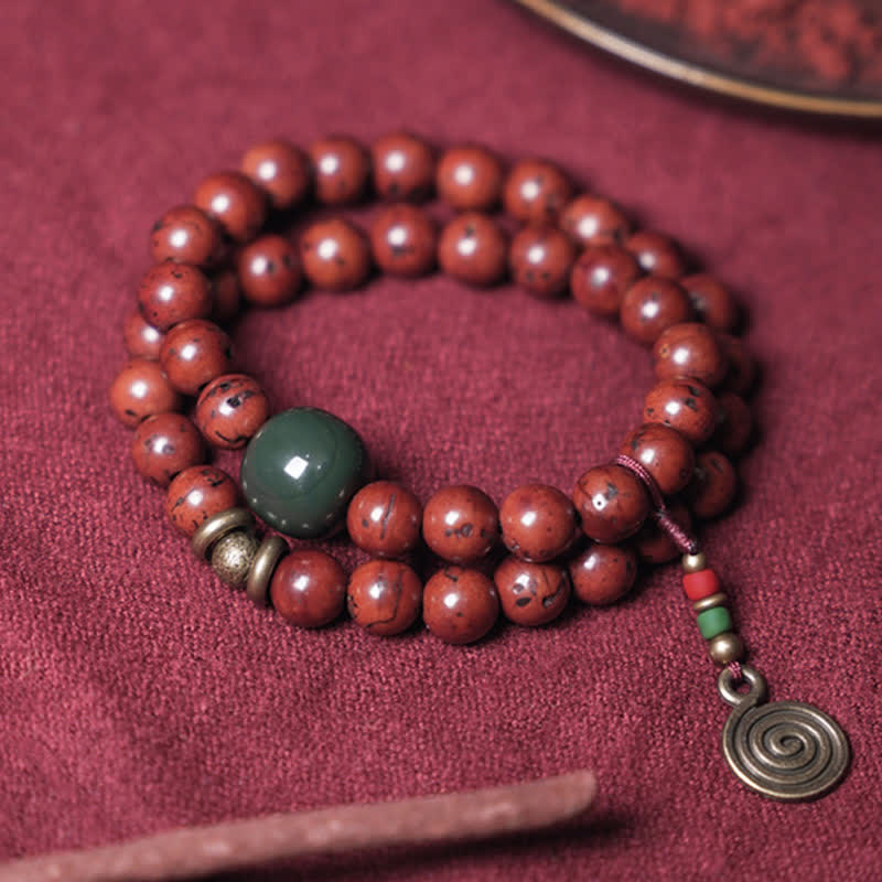 Buddha Stones Bodhizaad armband van cyaan jade en koper met vredes- en Armband - image 8