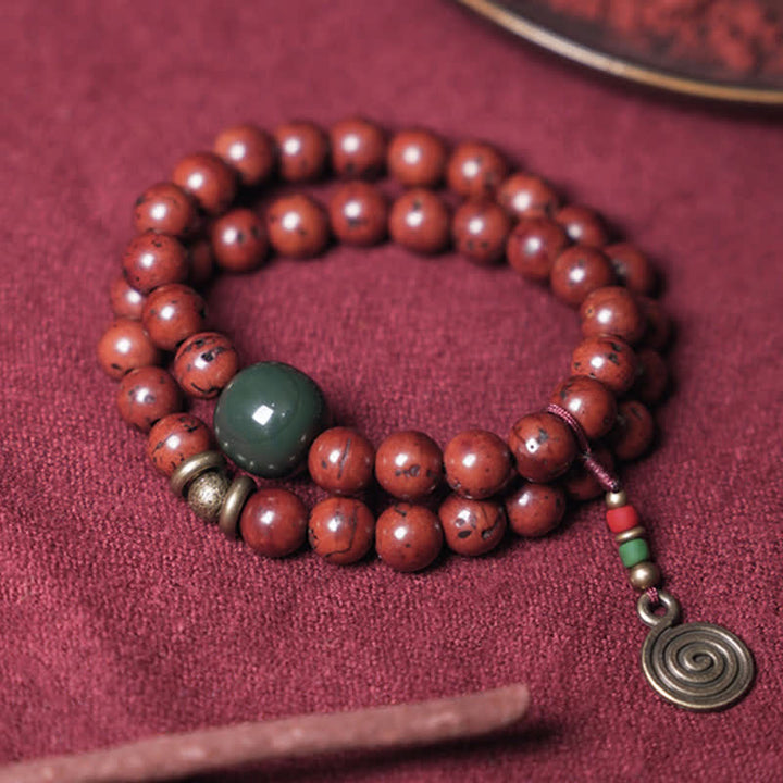 Buddha Stones Bodhizaad armband van cyaan jade en koper met vredes- en Armband - image 8
