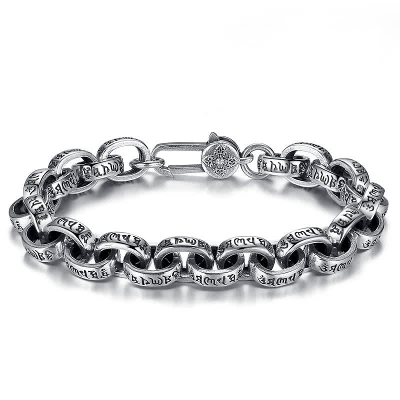 Buddha Stones 925 Sterling Zilveren Om Mani Padme Hum Gegraveerde Bangle-armband - image 7