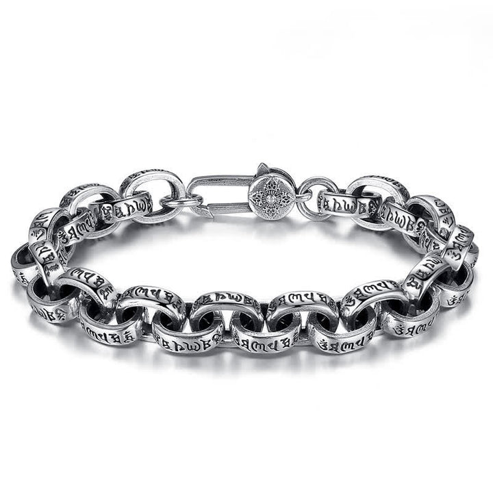 Buddha Stones 925 Sterling Zilveren Om Mani Padme Hum Gegraveerde Bangle-armband - image 7