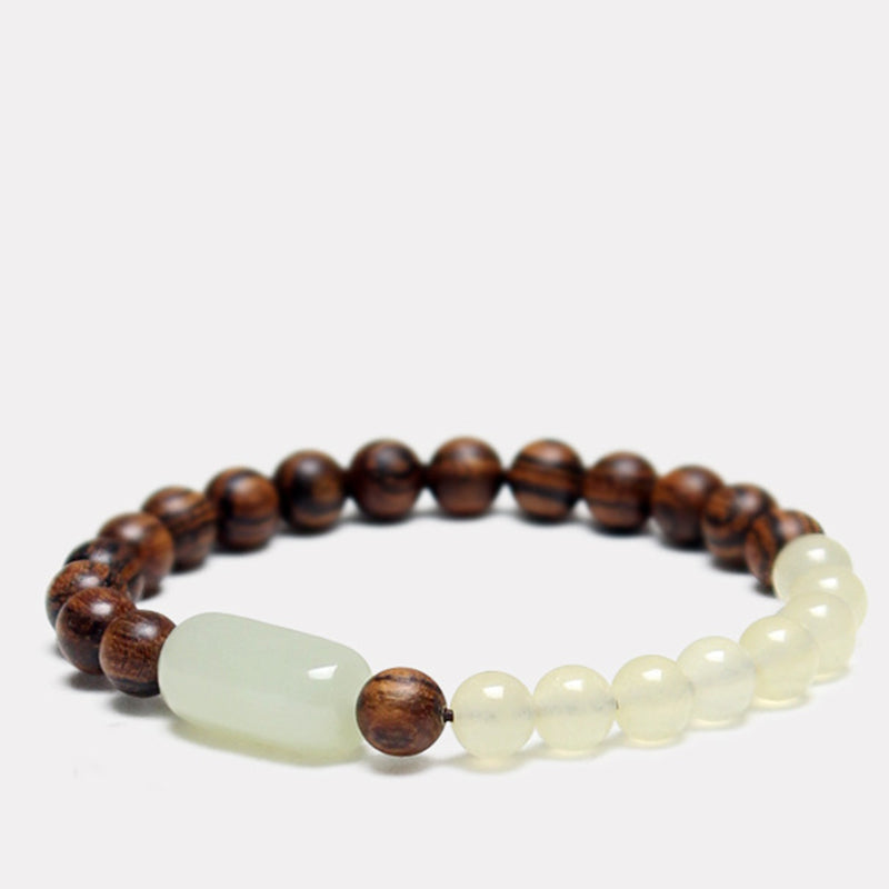 Buddha Stones Armband van jade en sandelhout voor overvloed. - image 6