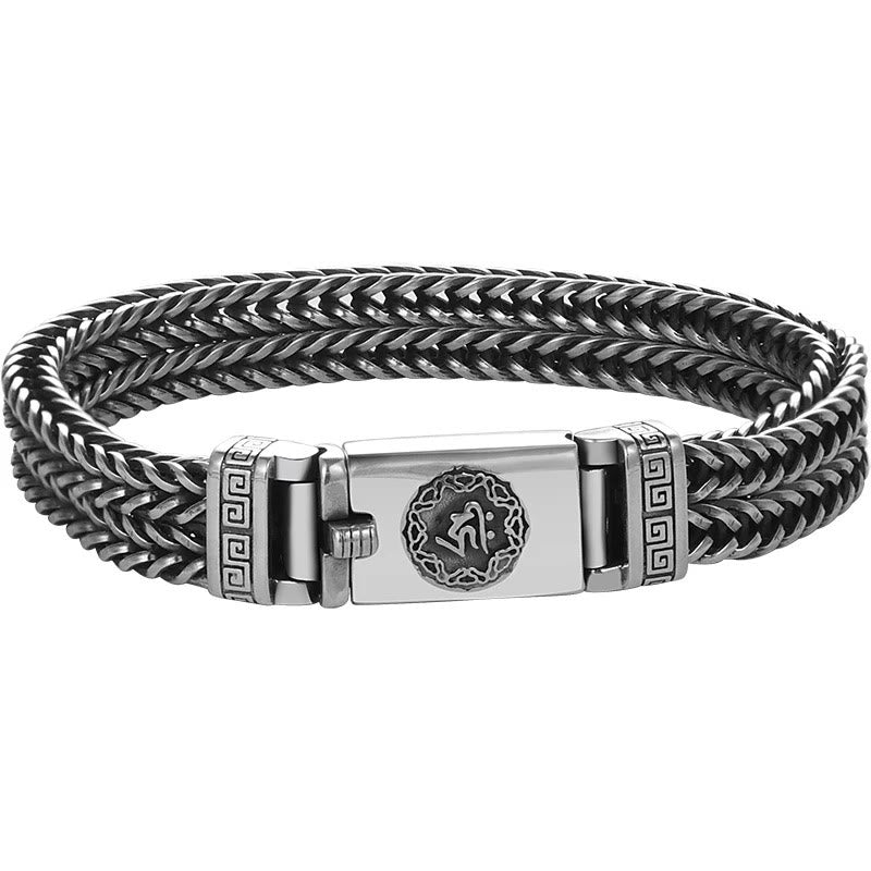 Buddha Stones Om Mani Padme Hum Purity Peace Braid Style Armband - image 4
