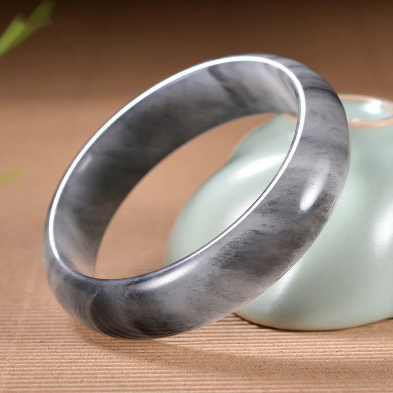 Buddha Stones Bangle-armband met gouden zijden jade-symbool in natuurlijke inkt - image 1