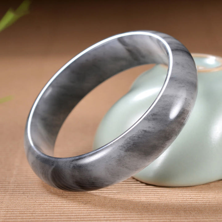 Buddha Stones Bangle-armband met gouden zijden jade-symbool in natuurlijke inkt - image 1