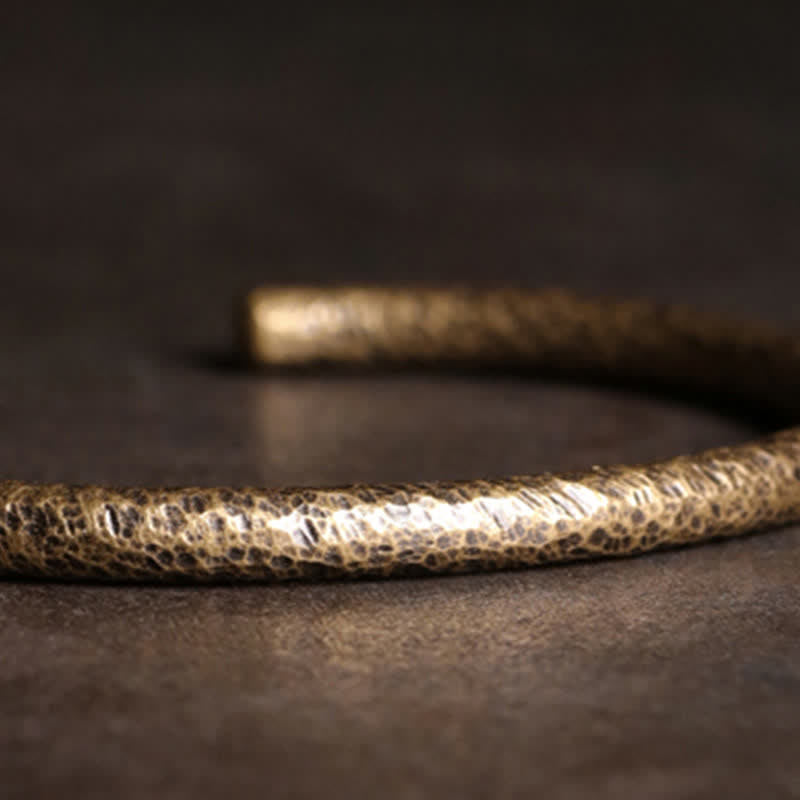 Buddha Stones Rustiek design koperen verstelbare Manchetarmband - image 13