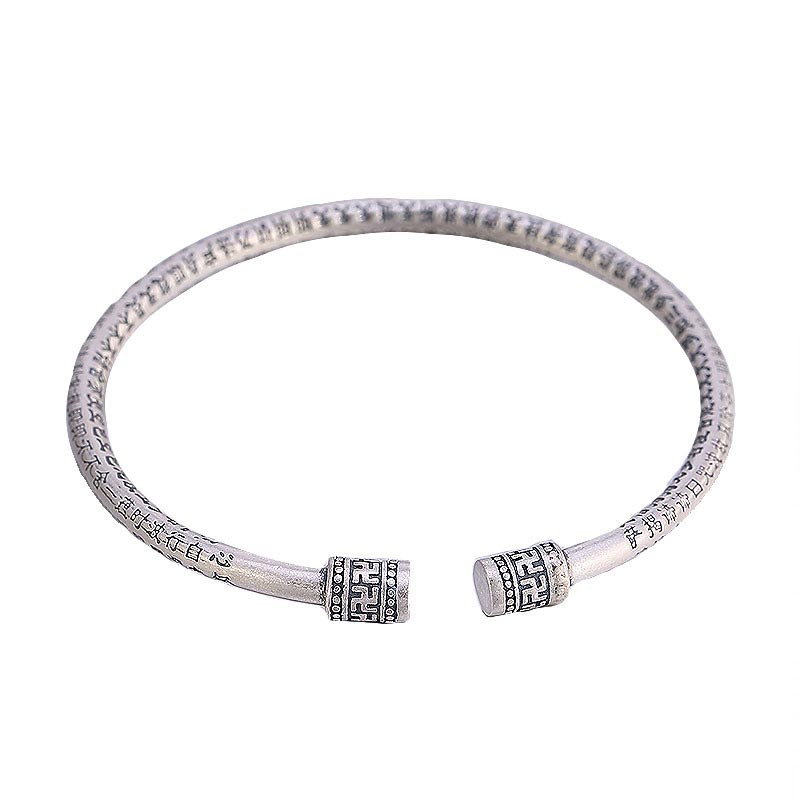 Buddha Stones Tibetaanse Hartsoetra Armband van wit koper - image 4