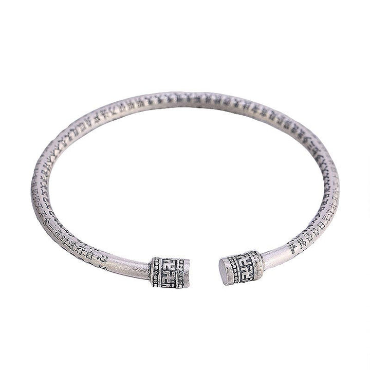 Buddha Stones Tibetaanse Hartsoetra Armband van wit koper - image 4