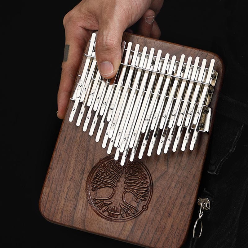 Buddha Stones Kalimba met 34 toetsen, duimpiano, levensboomdesign, draagbare vingermarimba. - 34 sleutels - image 0