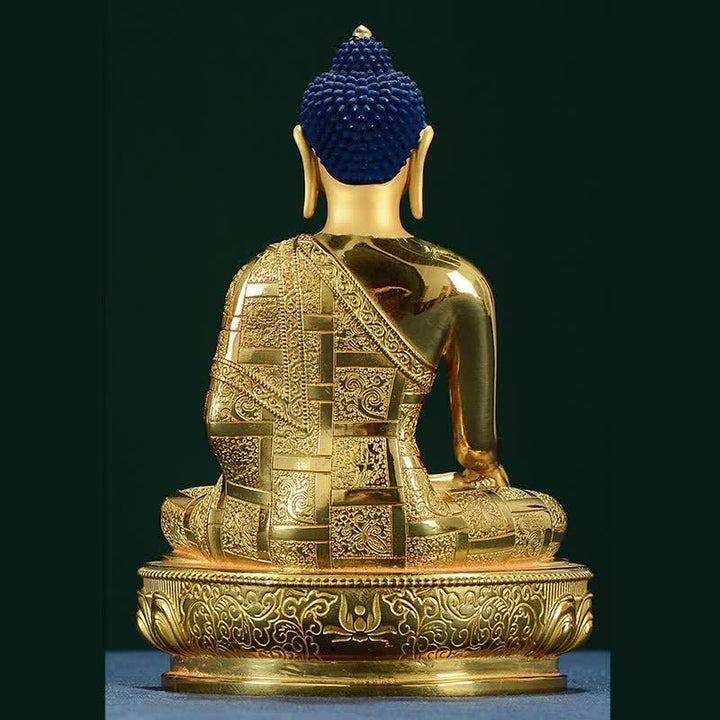 Buddha Stones Boeddha Shakyamuni beeldje, verlichting, koperen beeldje, huisgeschenk, decoratie - image 11