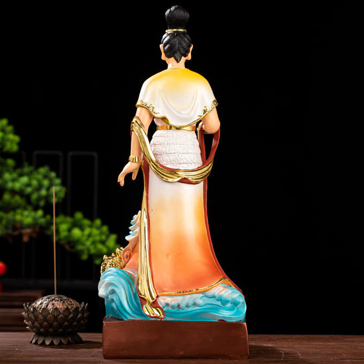 Buddha Stones Bodhisattva Nuwa Beschermingsbeeld van hars voor huisdecoratie - image 5