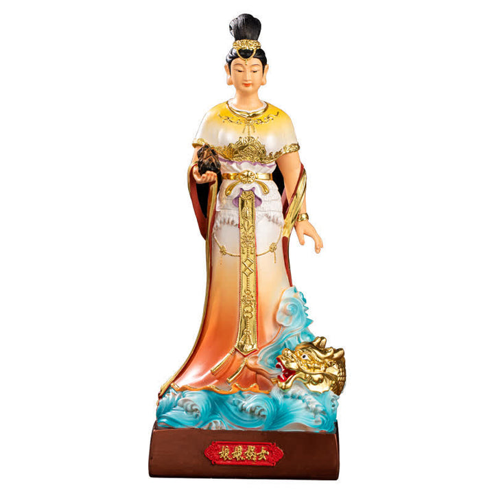 Buddha Stones Bodhisattva Nuwa Beschermingsbeeld van hars voor huisdecoratie - image 8