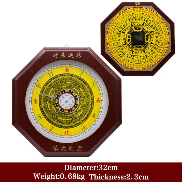 Feng Shui Bagua-kaart, energiebalanskaart, wandklok - Bagua Kaart &amp; Wandklok 32 cm - image 5