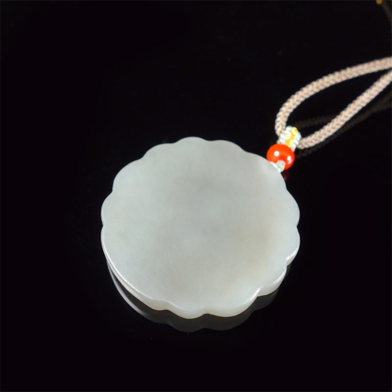 Witte jade pauw beschermings- en Ketting - image 5