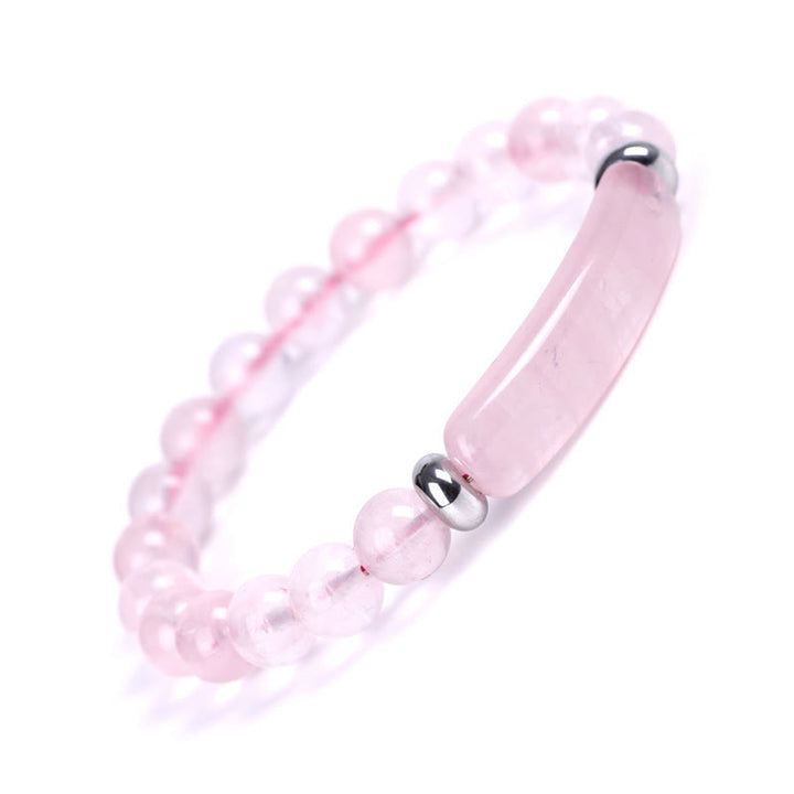 Buddha Stones Handgemaakte Armband met natuurlijke edelstenen voor helende werking - Roze kristal - image 18