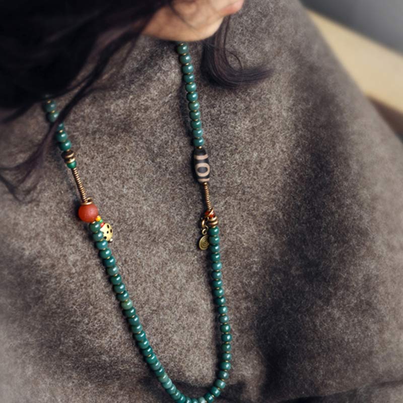 Buddha Stones 108 Mala kralen Bodhi Seed Dzi kralen Armband - image 5