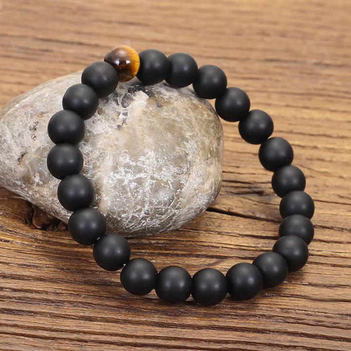 Buddha Stones 108 Mala kralen, matstenen, tijgeroog, Armband , Ketting - image 2