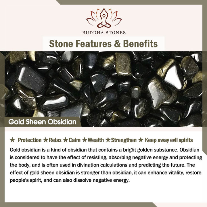 Buddha Stones Tibetaanse obsidiaan Ketting - image 10