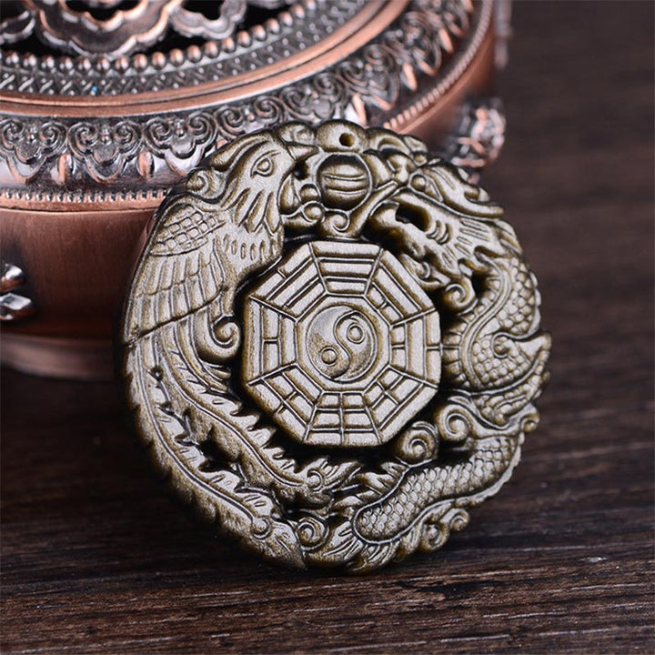 Buddha Stones Gouden Obsidiaan Helende Energie Ketting - image 1