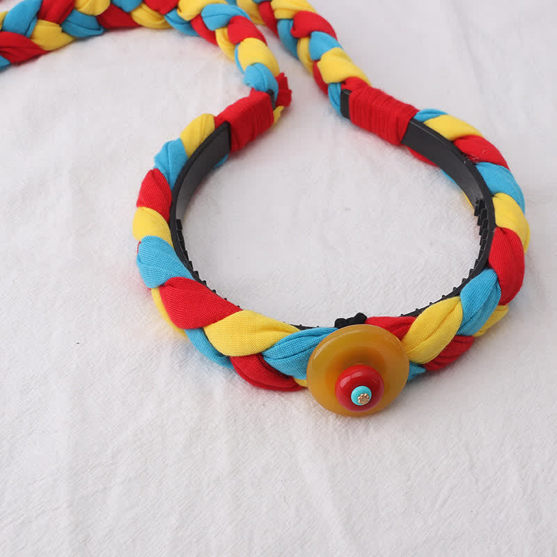 Tibetaanse kleurrijke kwastjes als haarversiering en haaraccessoires. - image 15