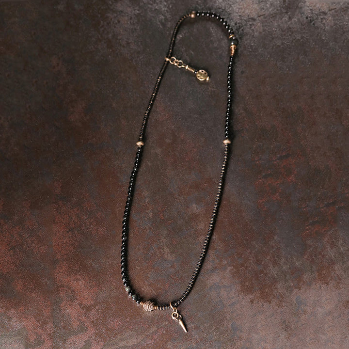 Buddha Stones Regenboog Obsidiaan Ebbenhout Koper Positieve Meerlaagse Armband - image 9