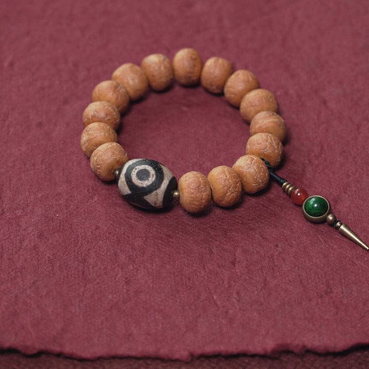 Buddha Stones Tibetaanse Bodhizaad Dzi kraal vredesamulet Pols Mala Armband - image 8