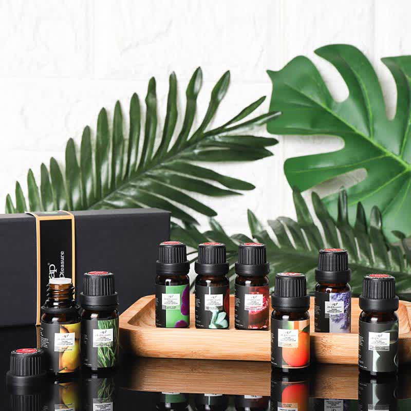 Buddha Stones Set van 6 essentiële oliën voor rustgevende aromatherapie met lavendel, sinaasappel, jasmijn en citroengras. - image 1