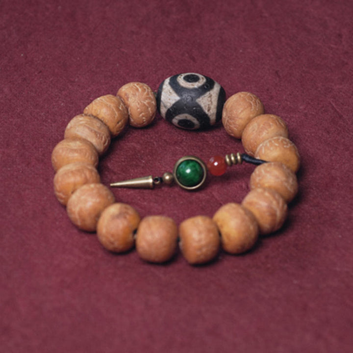 Buddha Stones Tibetaanse Bodhizaad Dzi kraal vredesamulet Pols Mala Armband - image 7
