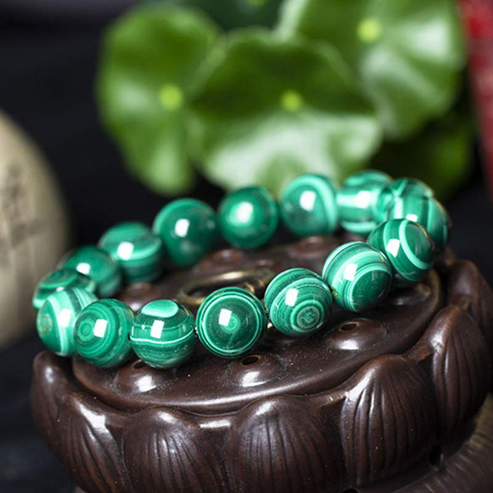 Buddha Stones Natuurlijke malachiet Armband voor rust en ontspanning - image 9