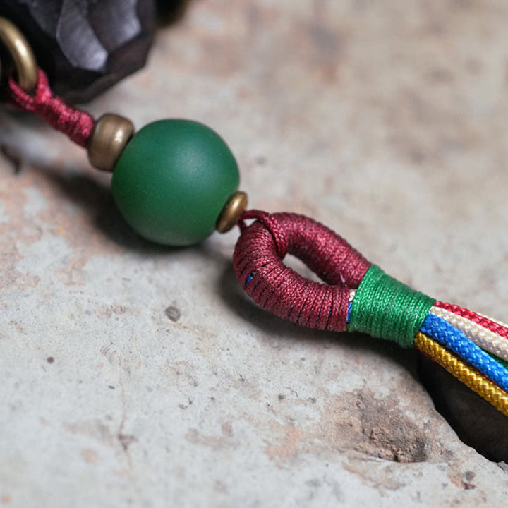 Buddha Stones Armband ebbenhouten koperen vredeskwastje Pols Mala - image 7