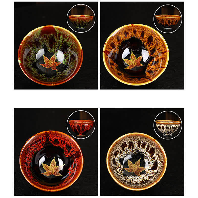 Buddha Stones Esdoornblad Kleurrijk Keramisch Theekopje Theekopjes voor Thuis - image 29