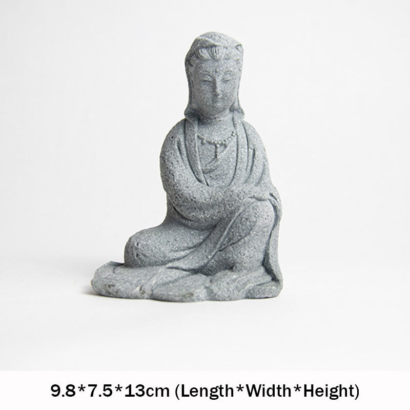 Buddha Stones Avalokitesvara-beeldje als zegen voor huisdecoratie - 9,8*7,5*13 cm - image 11