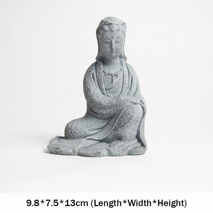 Buddha Stones Avalokitesvara-beeldje als zegen voor huisdecoratie - 9,8*7,5*13 cm - image 11